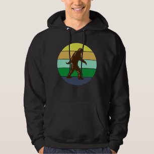 Veste À Capuche Bigfoot Sasquatch Coucher de soleil vintage 