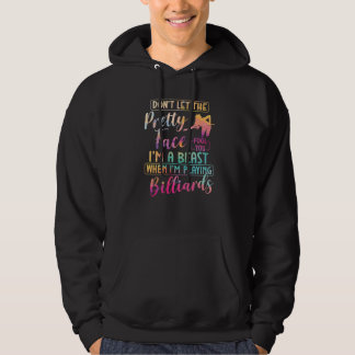 Veste À Capuche Billiards Pool Player Ball Girl Watercolor Don't L