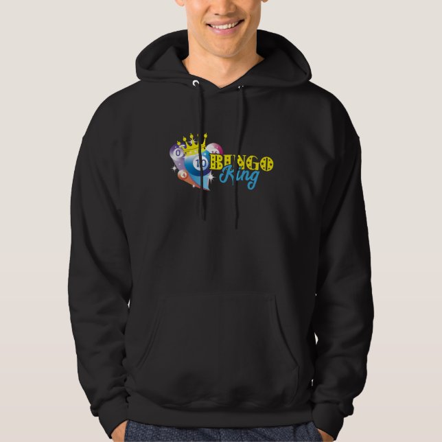 Veste À Capuche Bingo Balls Bingo King Crown Lucky Bingo Player Ga (Devant)