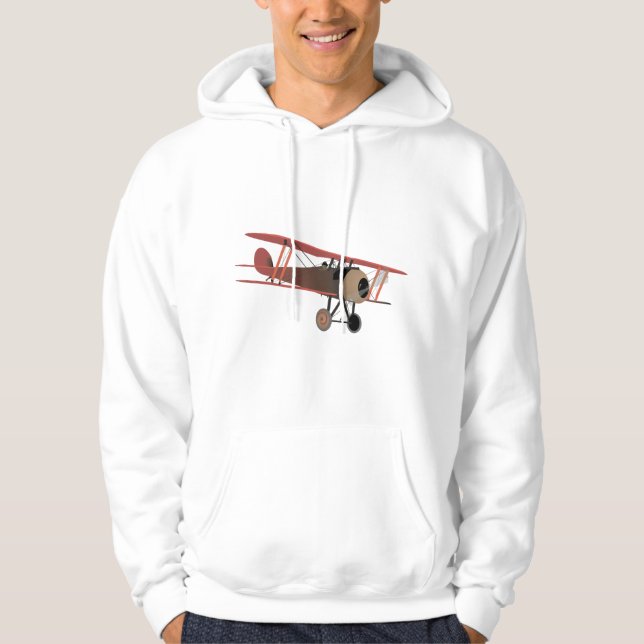 Veste À Capuche Biplane rouge de la Première Guerre mondiale (Devant)