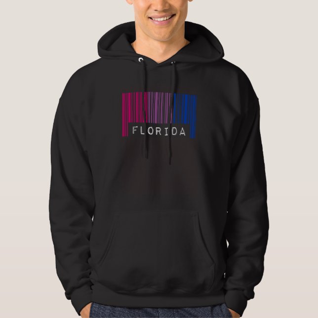 Veste À Capuche Bisexual Barcode Pride Florida Queer Aesthetic LGB (Devant)