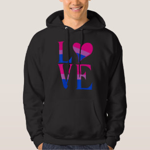 Veste À Capuche Bisexual Bi Pride Drapeau Amour Soutien Hommes Fem