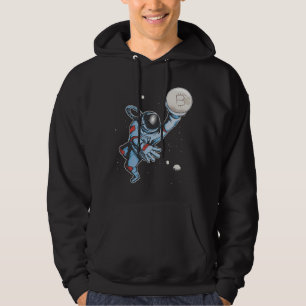 Veste À Capuche Bitcoin à l'astronaute de lune