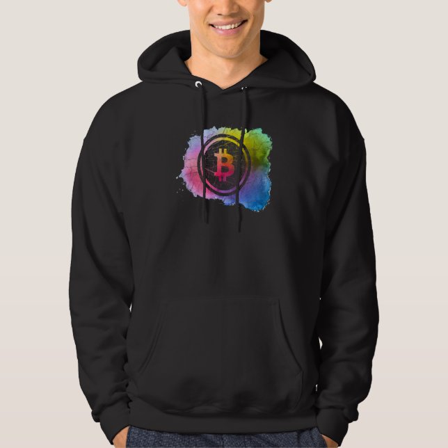 Veste À Capuche Bitcoin Art Trader Miner Hodl Token Crypto (Devant)