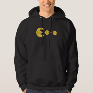 Veste À Capuche Bitcoin chasse et mange l'euro dollar pour le cryp