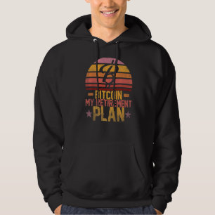 Veste À Capuche Bitcoin mon plan de retraite Retro Vintage Crypto