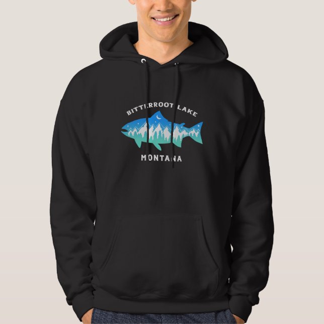 Veste À Capuche Bitterroot Lake Montana sweatshirt de couleur somb (Devant)