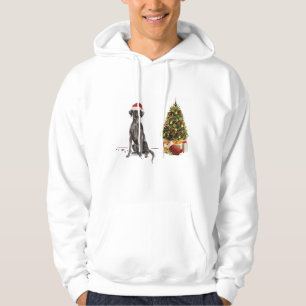 Veste À Capuche Black Lab Funny Chien de Noël et arbre