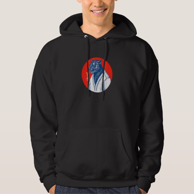 Veste À Capuche Black Panther Karate japonais Art esthétique Graph (Devant)