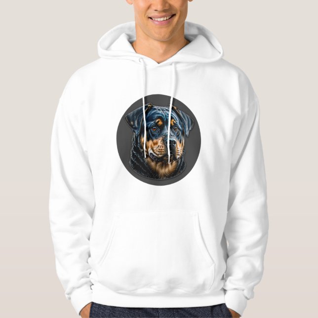Veste À Capuche Black Rottweiler (Devant)
