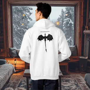 Veste À Capuche Black Tribal Flight Dragon Imaginaire blanc