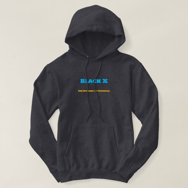 Veste À Capuche Black X - Le mystère du potentiel (Design devant)