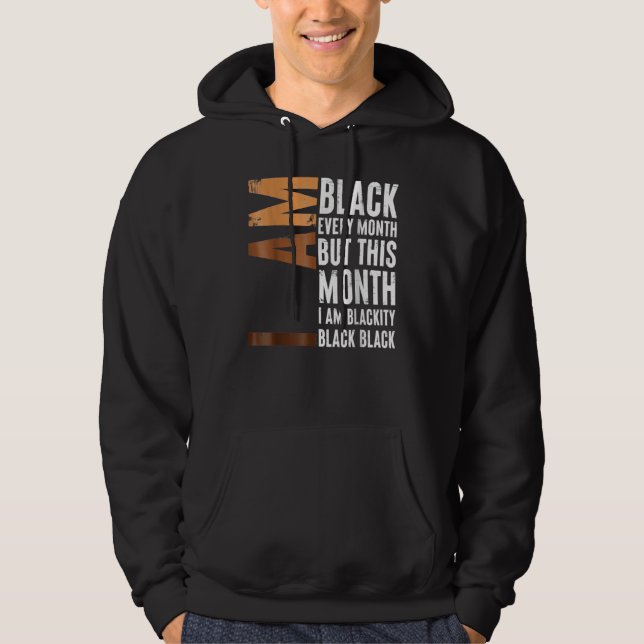 Veste À Capuche Blackity Black Every Month Black History BHM Afric (Devant)
