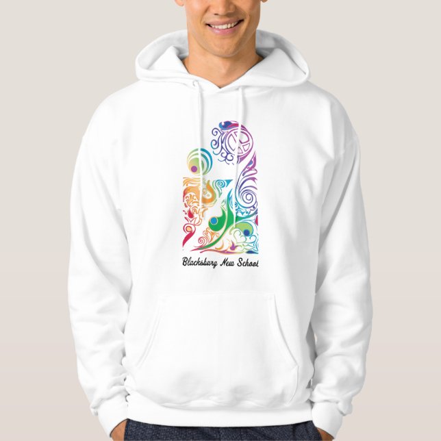 Veste À Capuche Blacksburg New School Rainbow Classes Art Logo (Devant)