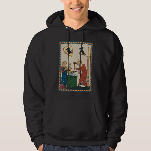 Veste À Capuche Blacksmith Forge Casque Art Médiéval (Devant)