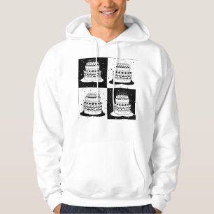 Veste À Capuche Blancs noir À damiers bloc