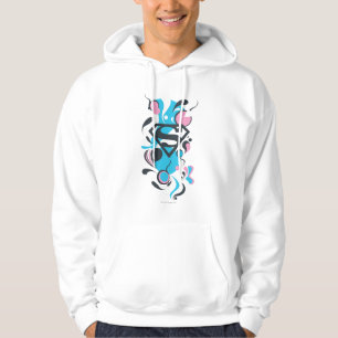 Veste À Capuche Bleu d'éclaboussure de couleur
