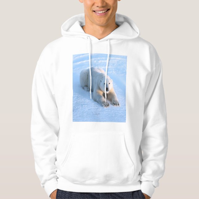 Veste À Capuche Bleu d'ours blanc (Devant)