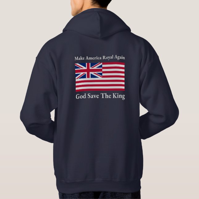 Veste À Capuche Bleu rouge amusant Rendre à l'Amérique le drapeau  (Dos)