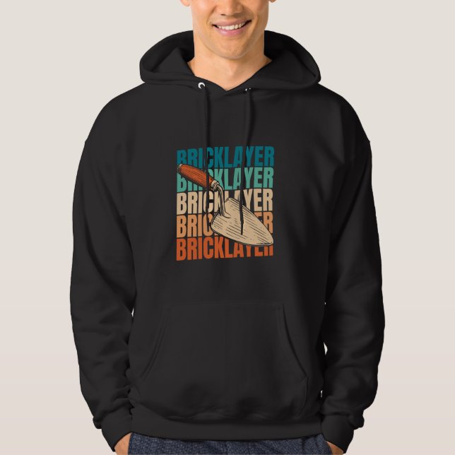 Veste À Capuche Bloc de brique de maçonnerie de brique rétro - bri (Devant)