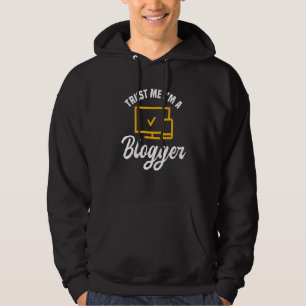 Veste À Capuche Blogger Éditeur Écrivain Blog Contenu Créateur Tra