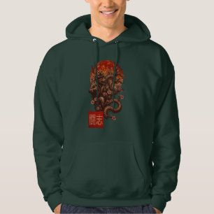 Veste À Capuche Blood Moon Yokai - Dark Japanese Art
