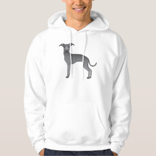 Veste À Capuche Blue Italian Greyhound Cute Dessin Dessin de chien