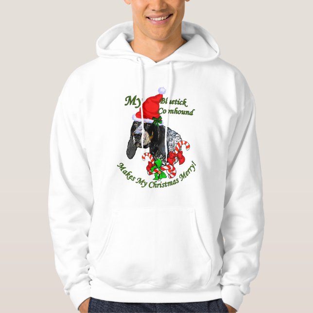 Veste À Capuche Bluetick Coonhound cadeaux de Noël (Devant)