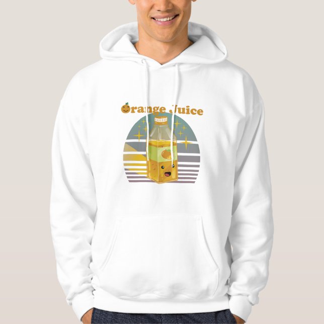 Veste À Capuche Boîte à jus d'orange mignonne (Devant)