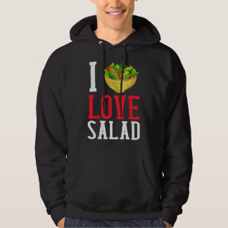 Veste À Capuche Bol de salade végane avec assaisonnement J'adore