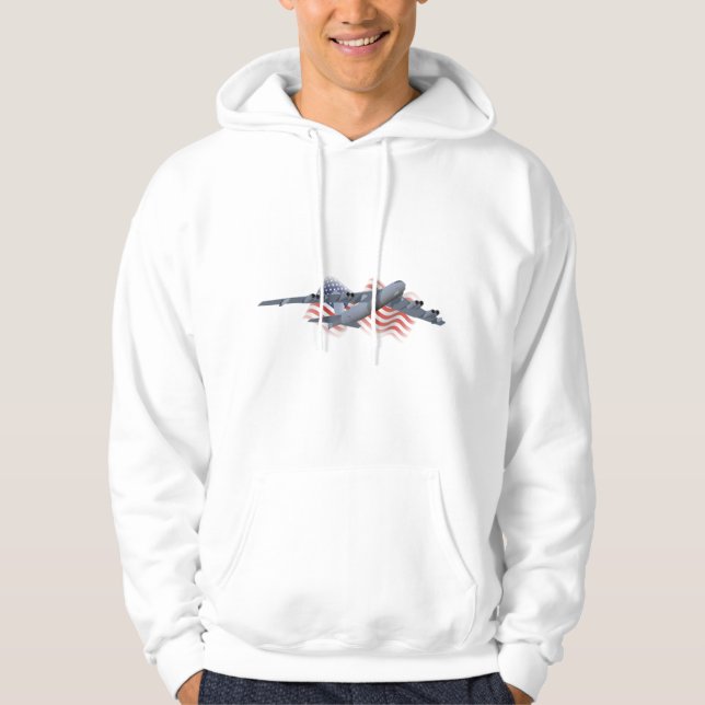 Veste À Capuche Bombe stratégique B-52 avec drapeau américain (Devant)