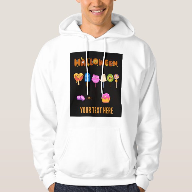 Veste À Capuche bonbons halloween modifiables (Devant)