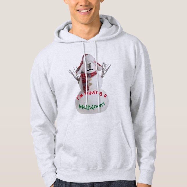 Veste À Capuche bonhomme de neige pendant les vacances de la fonte (Devant)