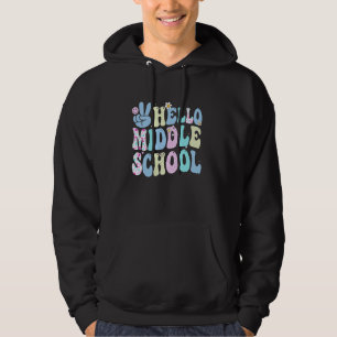 Veste À Capuche Bonjour Chemise Du Milieu Super Retour À L'École S