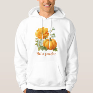 Veste À Capuche Bonjour Citrouille Floral Halloween Design