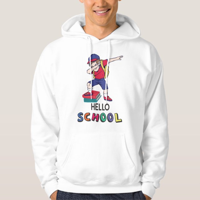 Veste À Capuche Bonjour école (Devant)