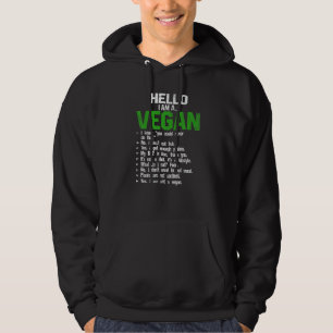 Veste À Capuche Bonjour Je suis un végétarien végétarien Vegetaria