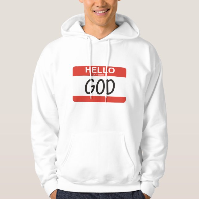 Veste À Capuche Bonjour mon nom est Dieu (Devant)