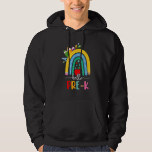 Veste À Capuche Bonjour PrK Boho Rainbow Teacher Kids Retour À Sch