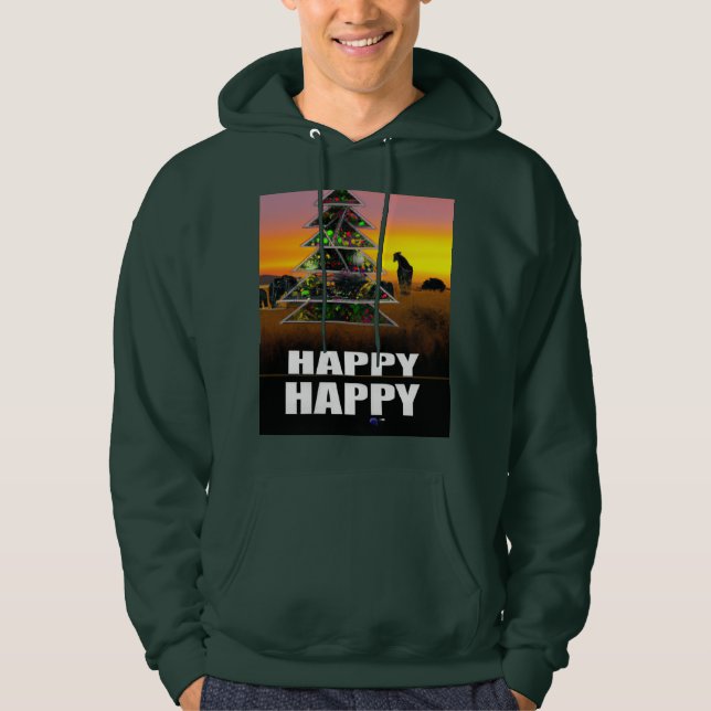 Veste À Capuche Bonne saison de Noël à tous (Devant)