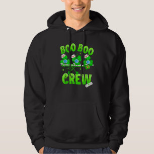 Veste À Capuche Boo Boo Crew Nurse St Patrick's Day Shamrock Face