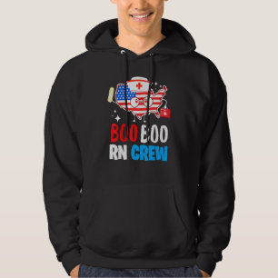 Veste À Capuche Boo Boo Rn Crew drapeau américain 4 juillet États-