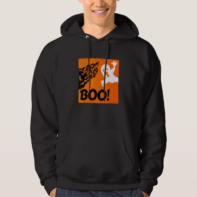 Veste À Capuche Boo ! Drôle Masquer Peekaboo Effrayant Halloween p (Devant)