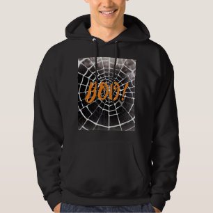 Veste À Capuche Boo ! Halloween Éffrayant Spiderweb Motif Monochro