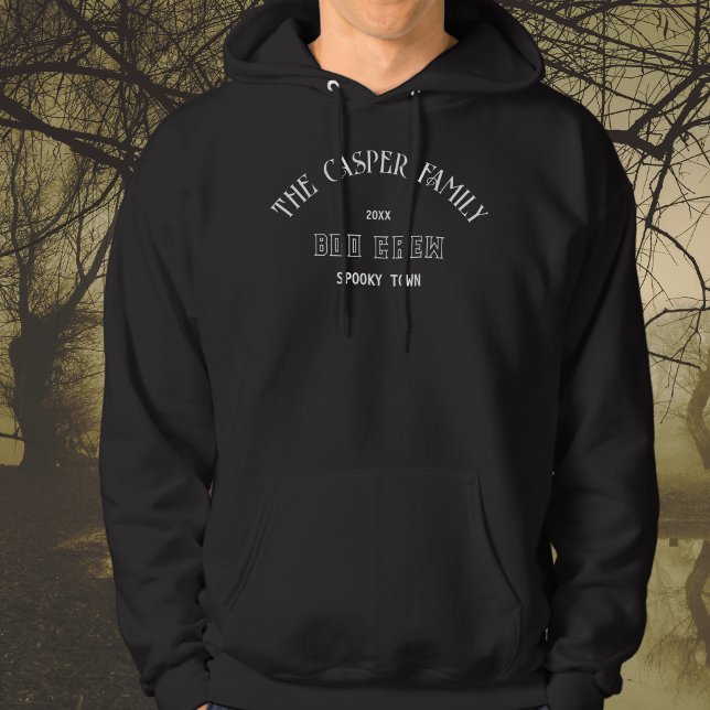 Veste À Capuche Boot Crew Nom de famille personnalisé Halloween No (Créateur téléchargé)