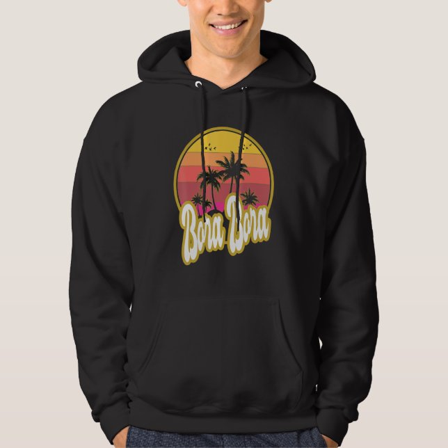 Veste À Capuche Bora Bora Beach Retro Sunset (Devant)