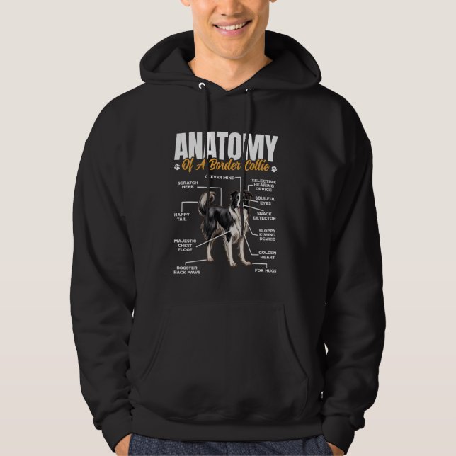 Veste À Capuche Bordure Collie ANATOMIE D'UN COLLIE FRONTALIER Drô (Devant)