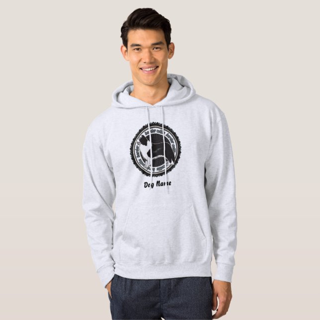 Veste À Capuche Bordure personnalisée Collie Amoureux des chiens r (Devant entier)