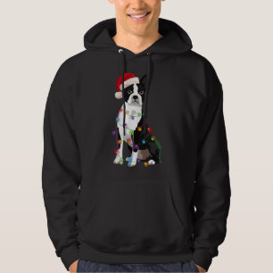 Veste À Capuche Boston Terrier Bostie Noël lumières Noël Chien Lo