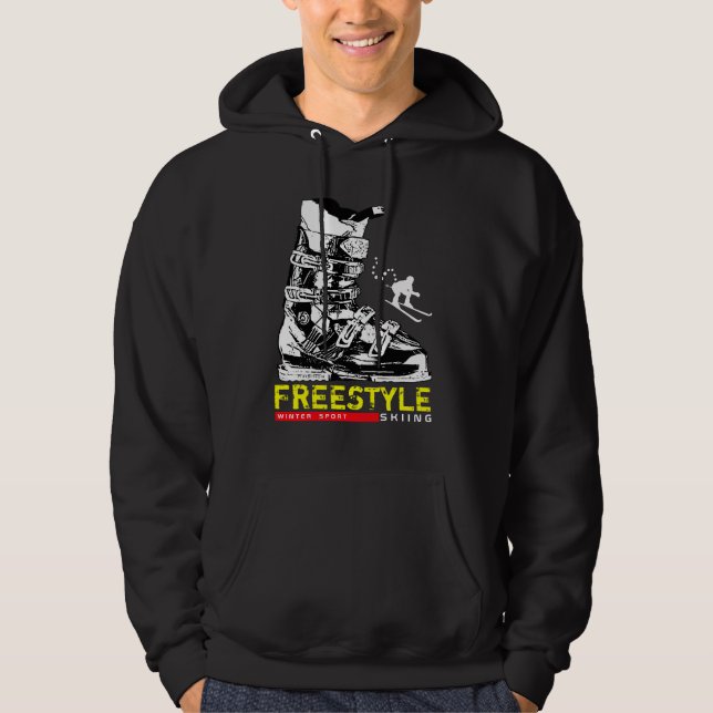 Veste À Capuche Botte de ski de sweatshirt de sport d'hiver de ski (Devant)